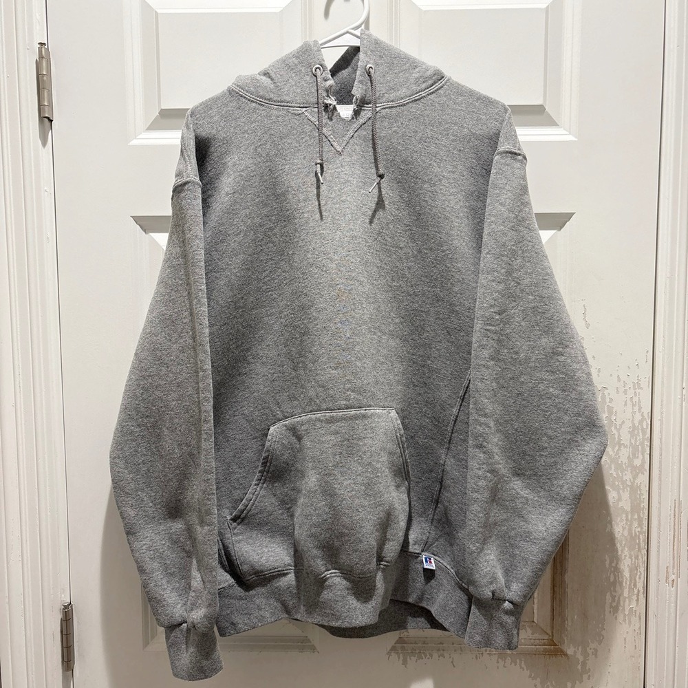Vintage Y2K Russell Athletic Blank Hoodie Large